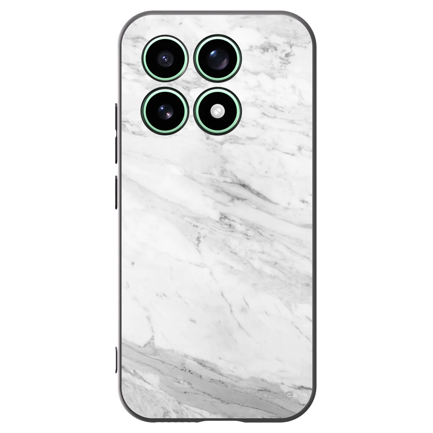 Picasee silikónový čierny obal pre Xiaomi 17 - White marble