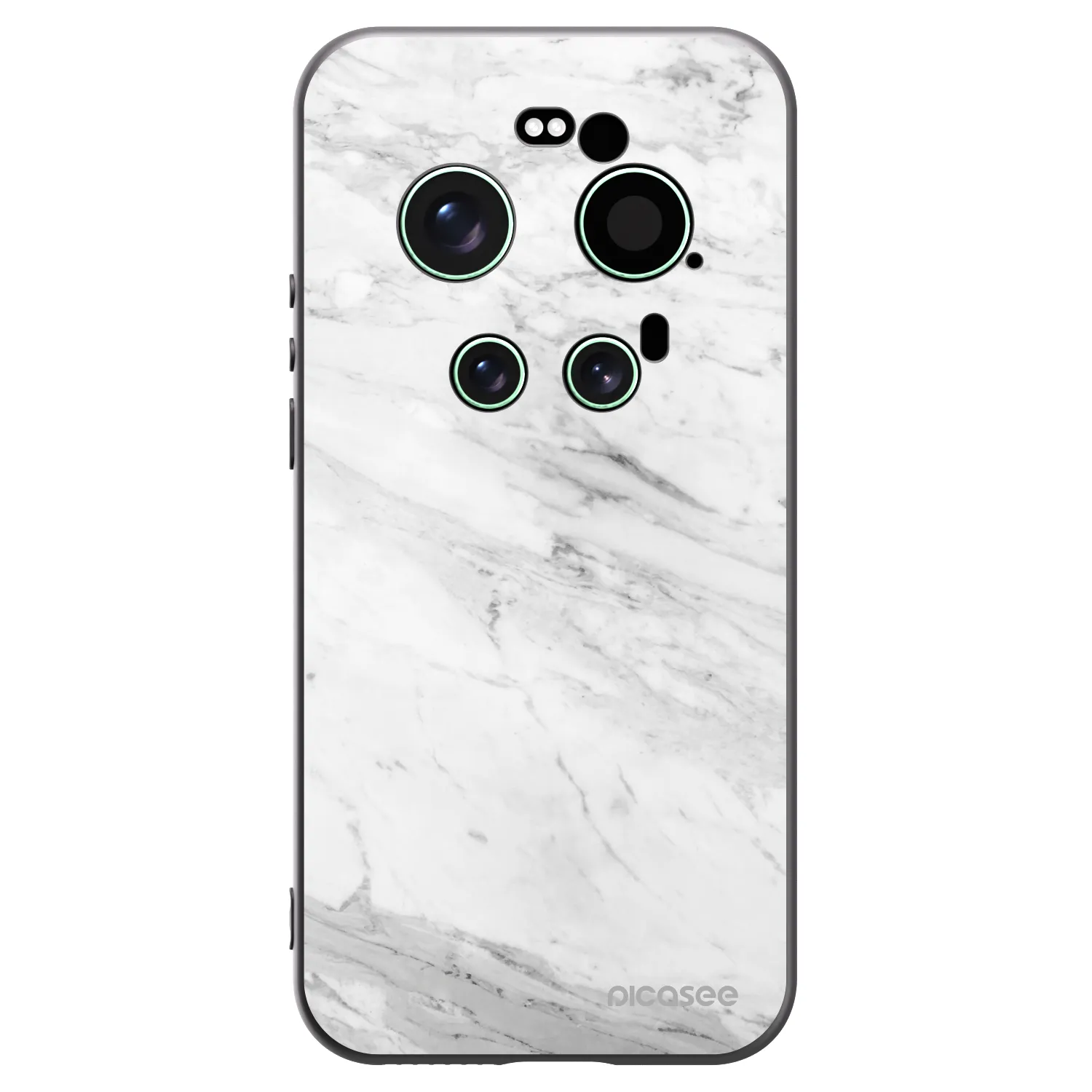 Picasee silikónový čierny obal pre Xiaomi 17 Ultra - White marble