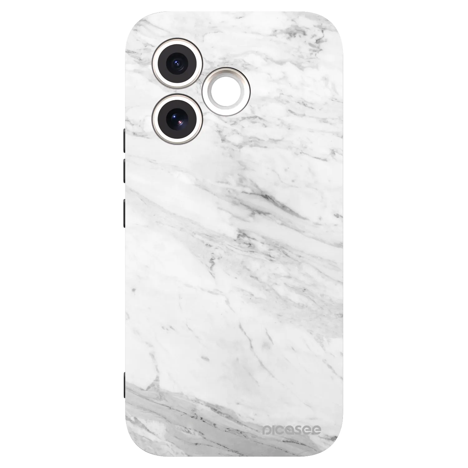 Picasee silikónový čierny obal pre Honor 600 Lite - White marble