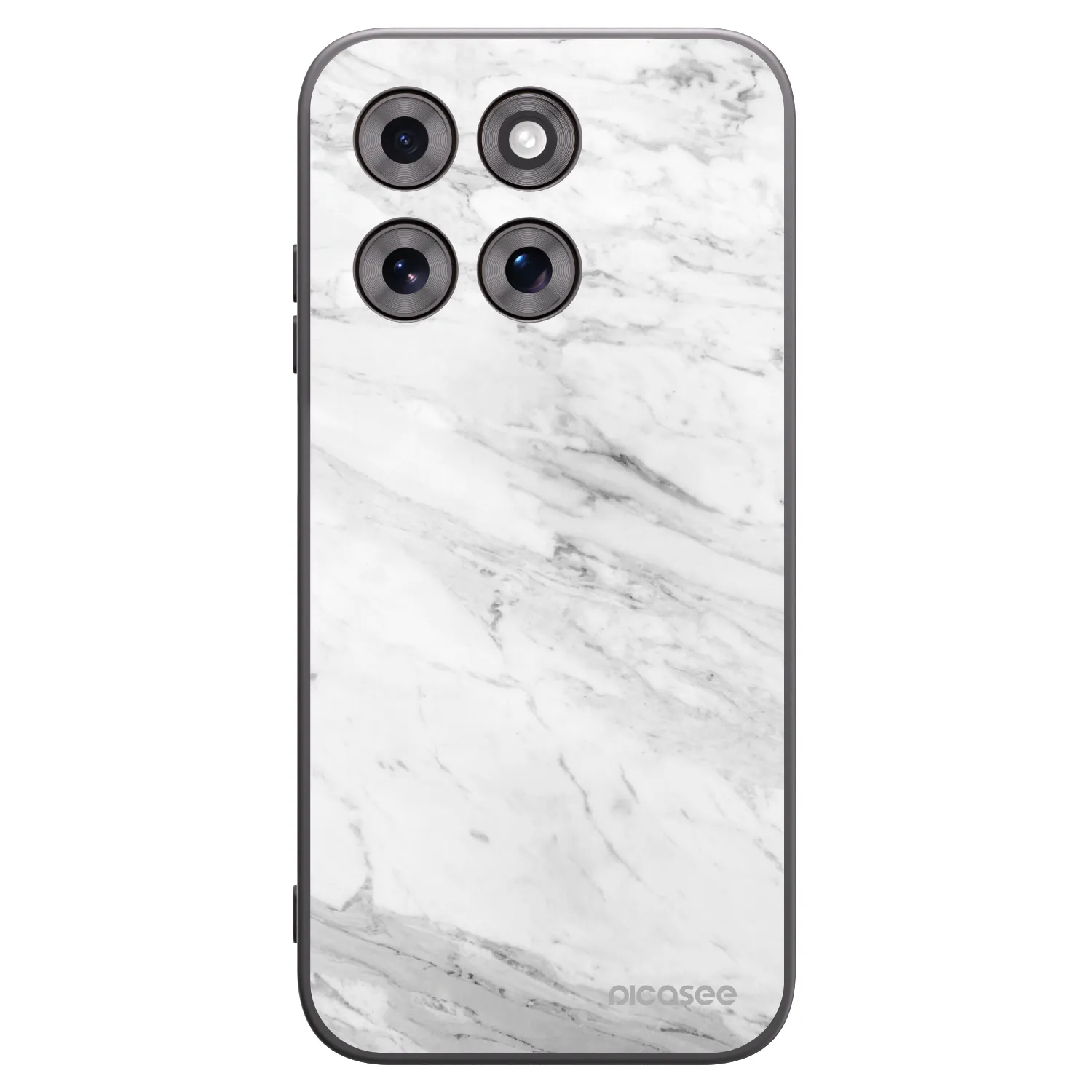 Picasee silikónový čierny obal pre Motorola Moto G77 - White marble