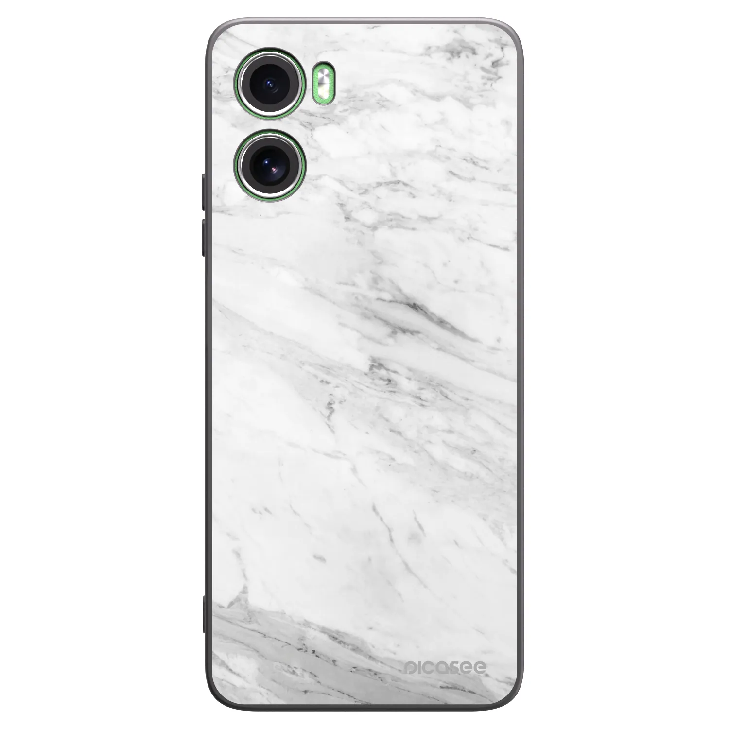 Picasee silikónový čierny obal pre Motorola Moto G06 - White marble