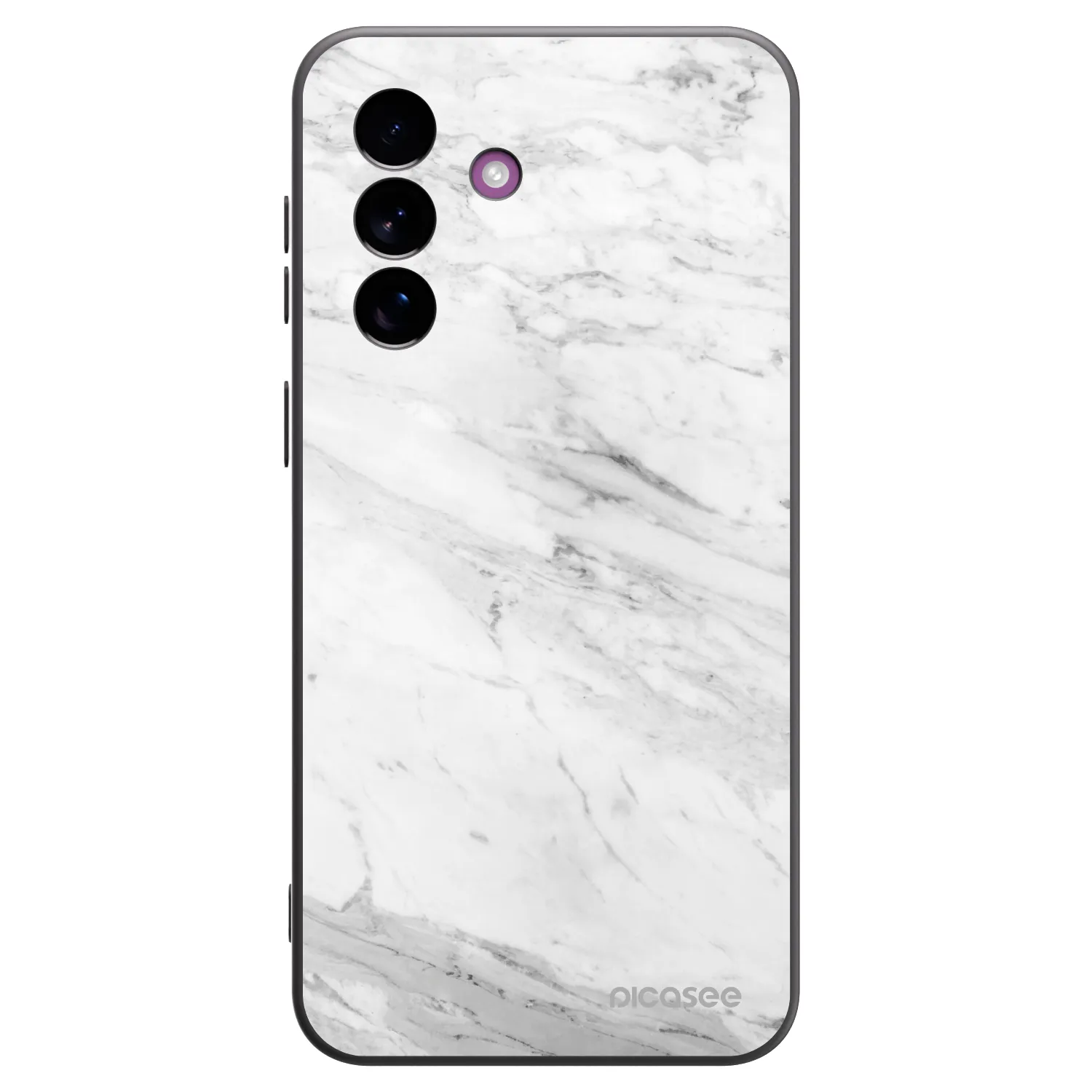 Picasee silikónový čierny obal pre Samsung Galaxy A37 - White marble