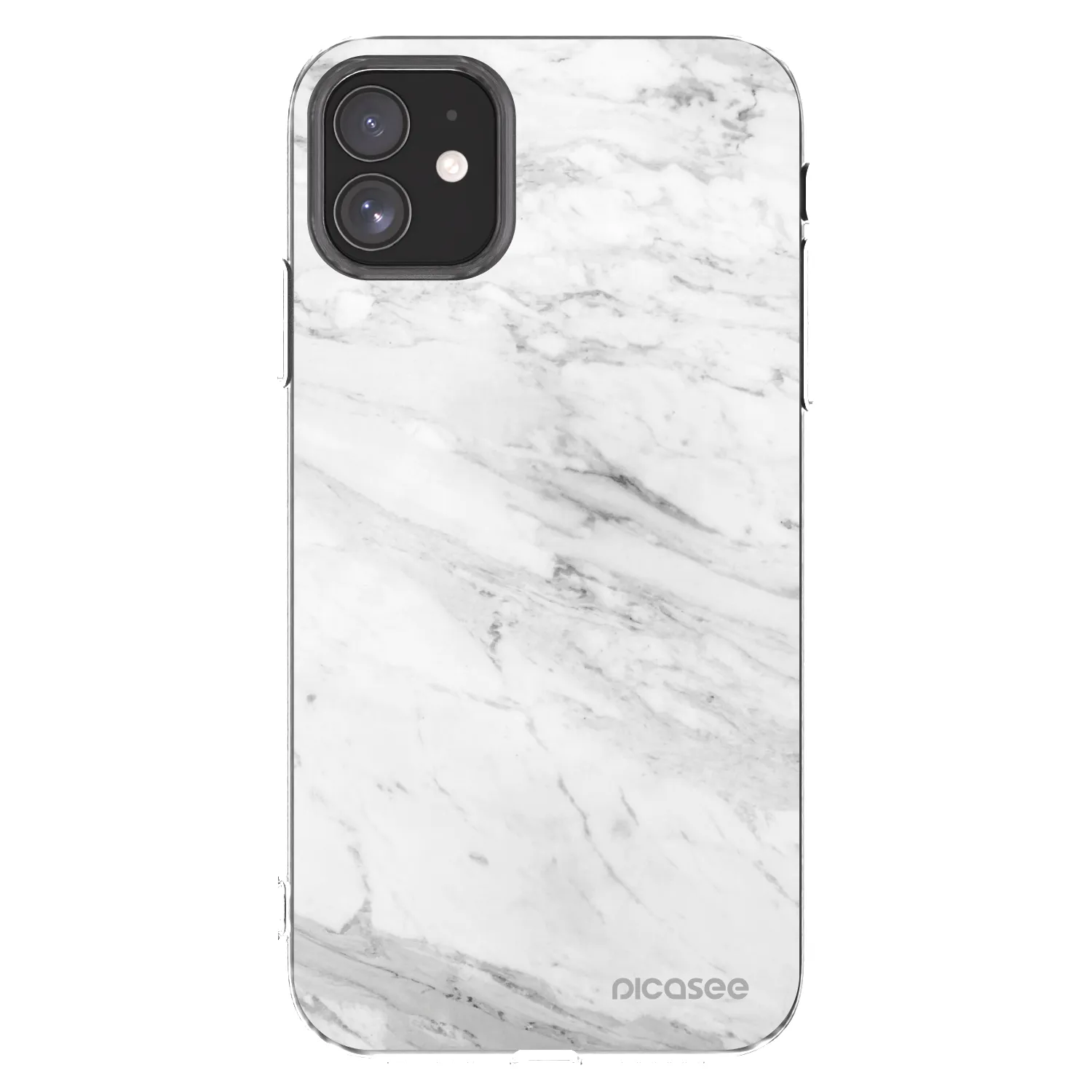 Picasee silikónový prehľadný obal pre Apple iPhone 11 - White marble