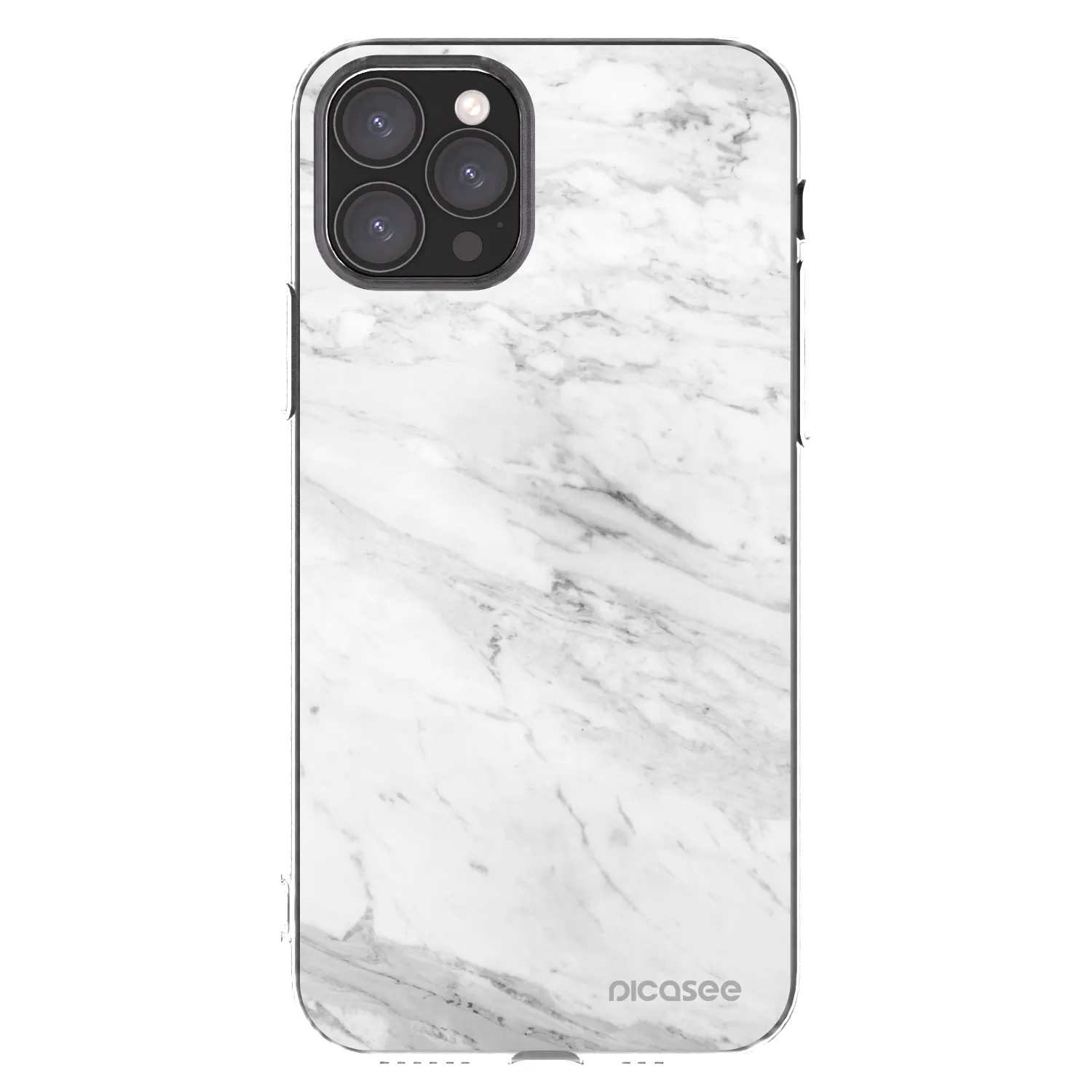 Picasee silikónový prehľadný obal pre Apple iPhone 11 Pro - White marble