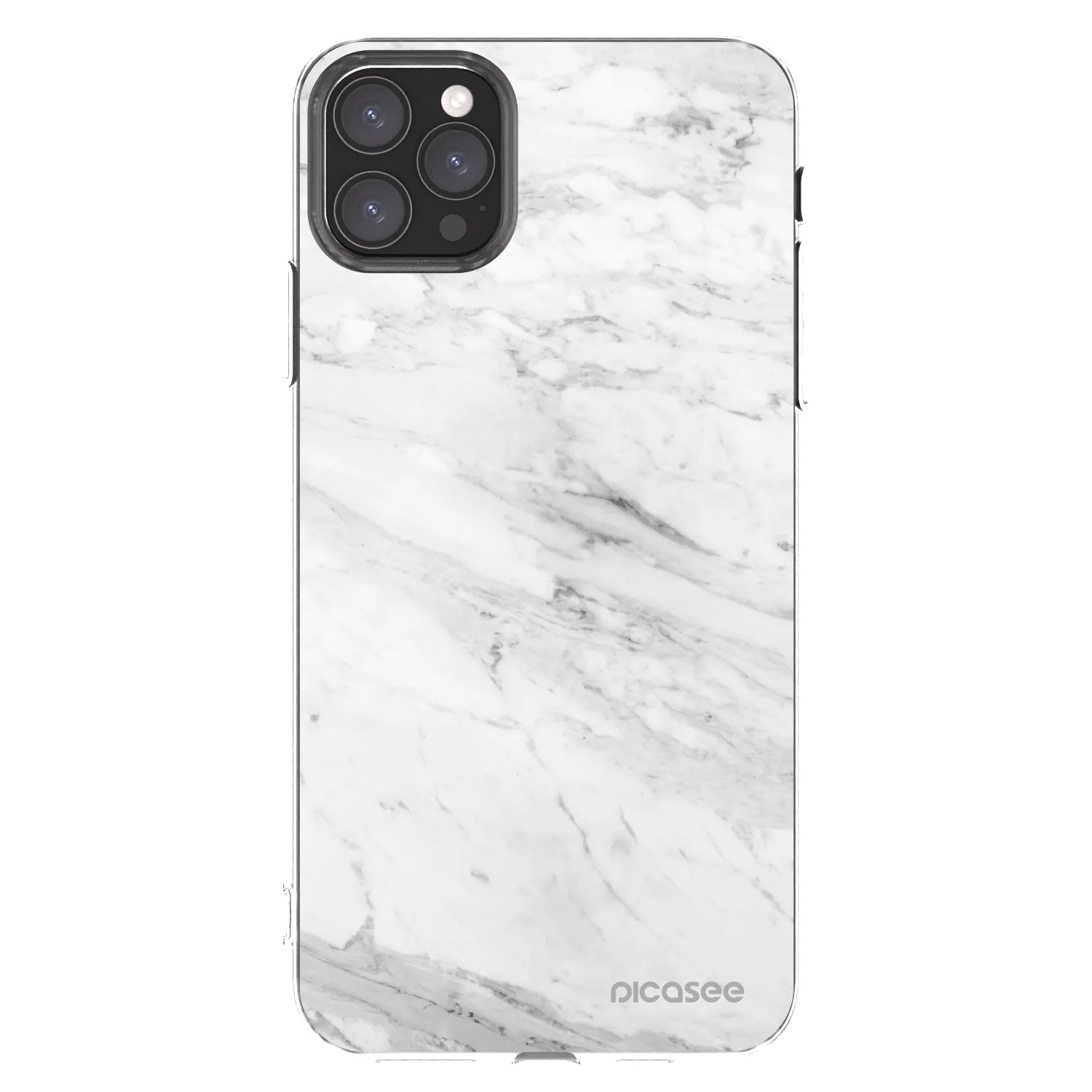 Picasee silikónový prehľadný obal pre Apple iPhone 11 Pro Max - White marble