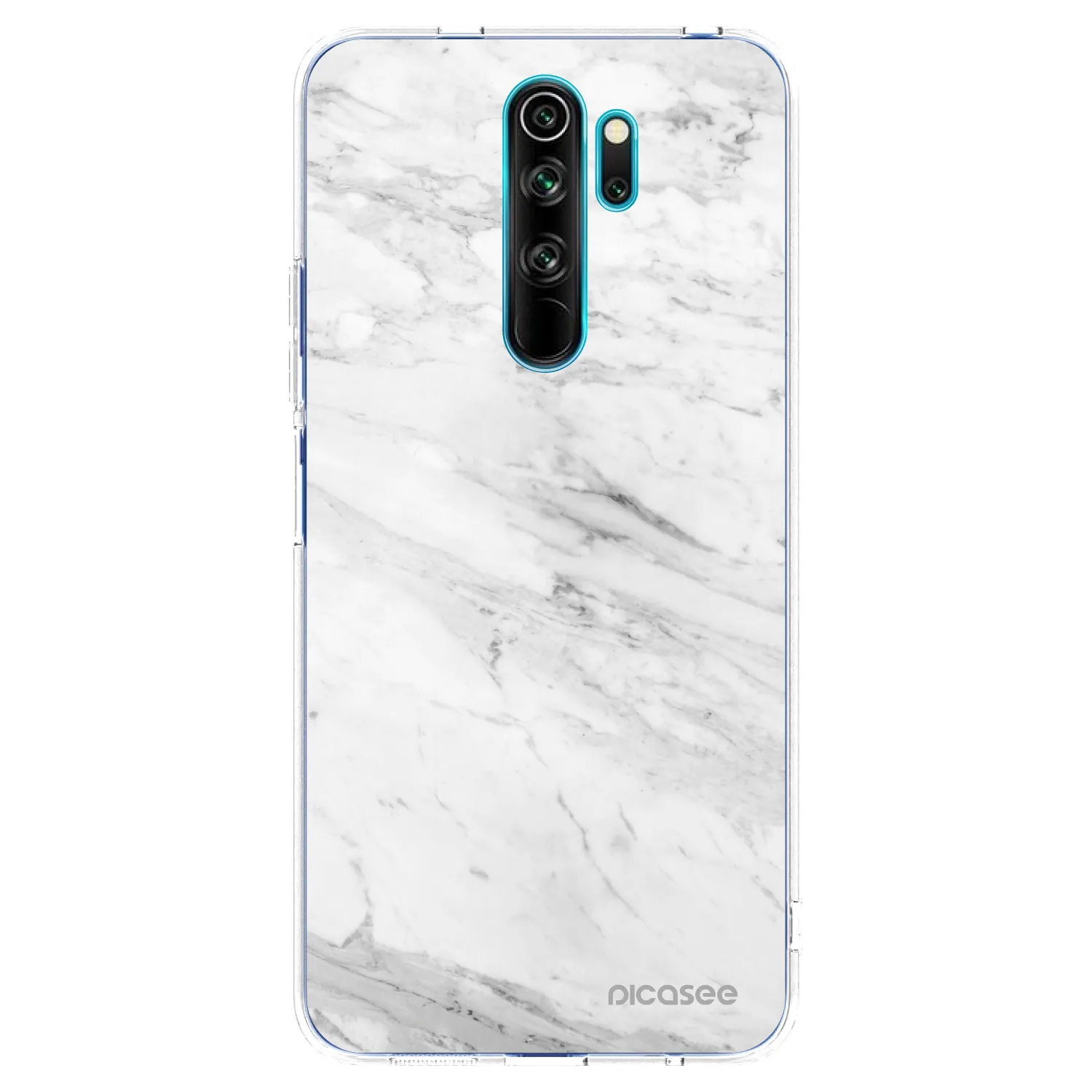 Picasee silikónový prehľadný obal pre Xiaomi Redmi Note 8 Pro - White marble