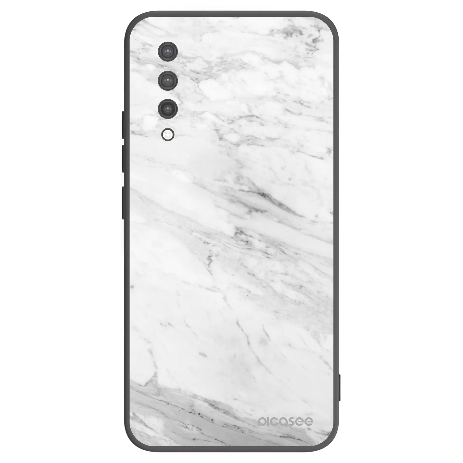 Picasee silikónový čierny obal pre Xiaomi Mi 9 Lite - White marble
