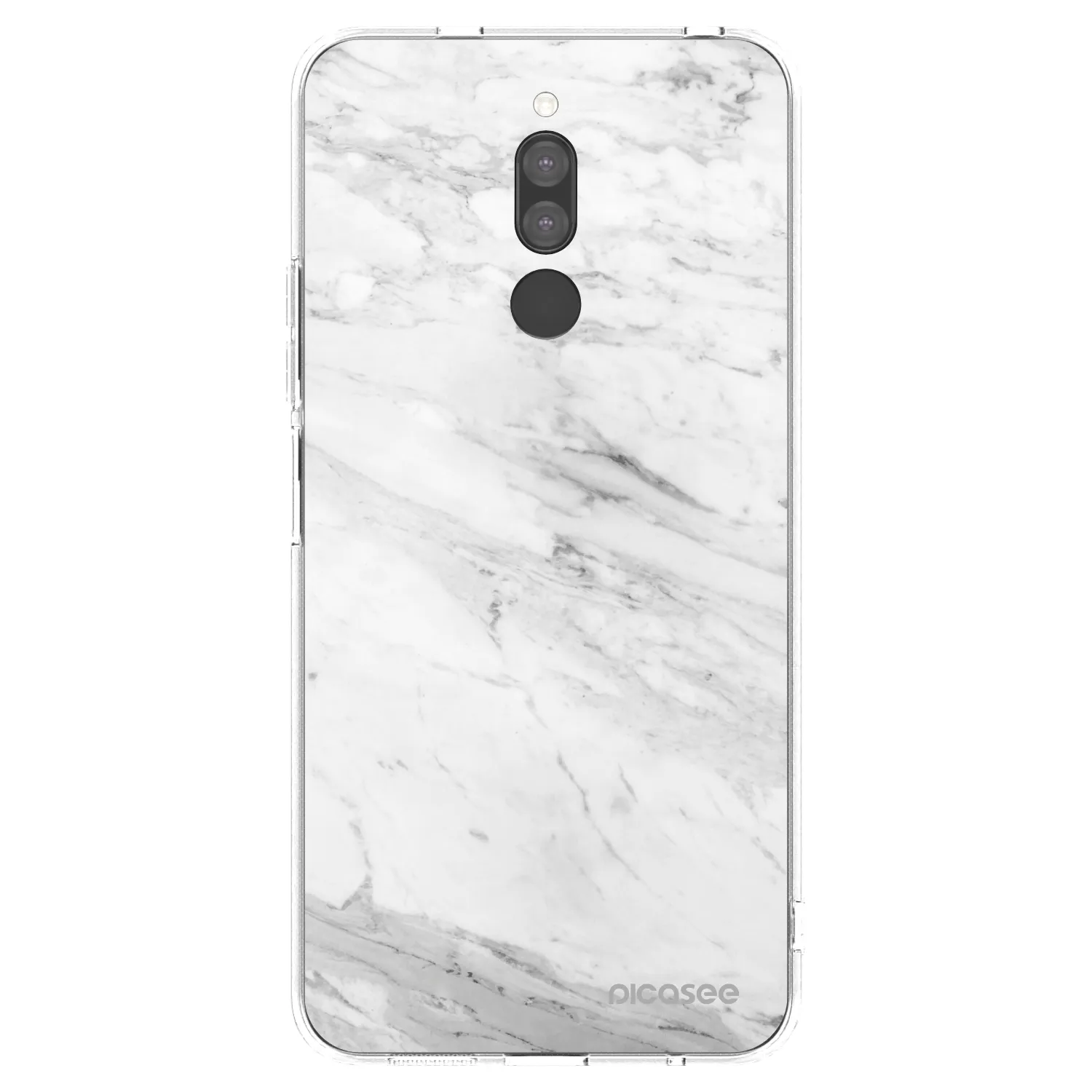 Silikónový prehľadný obal pre Xiaomi Redmi 8 - White marble