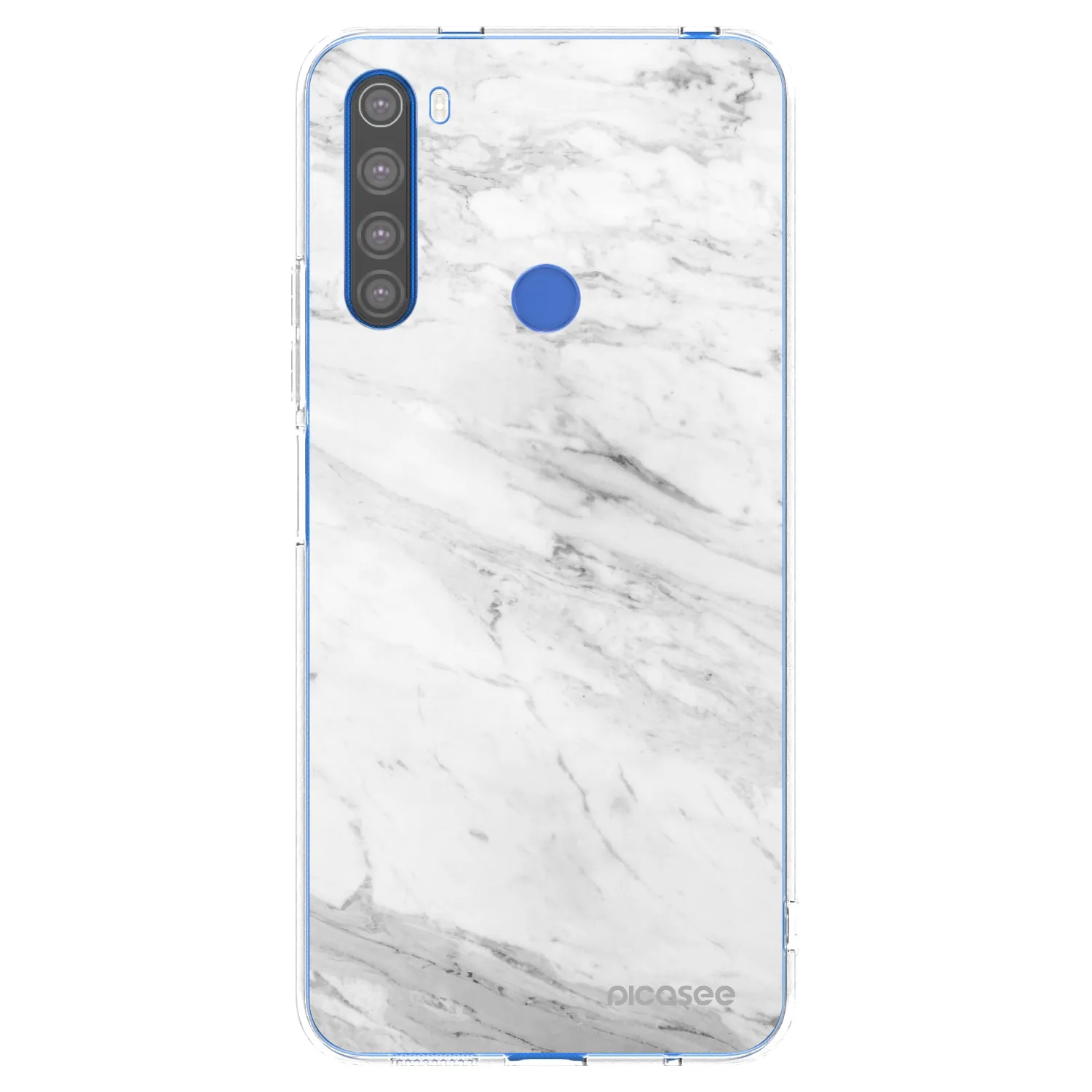 Silikónový prehľadný obal pre Xiaomi Redmi Note 8T - White marble