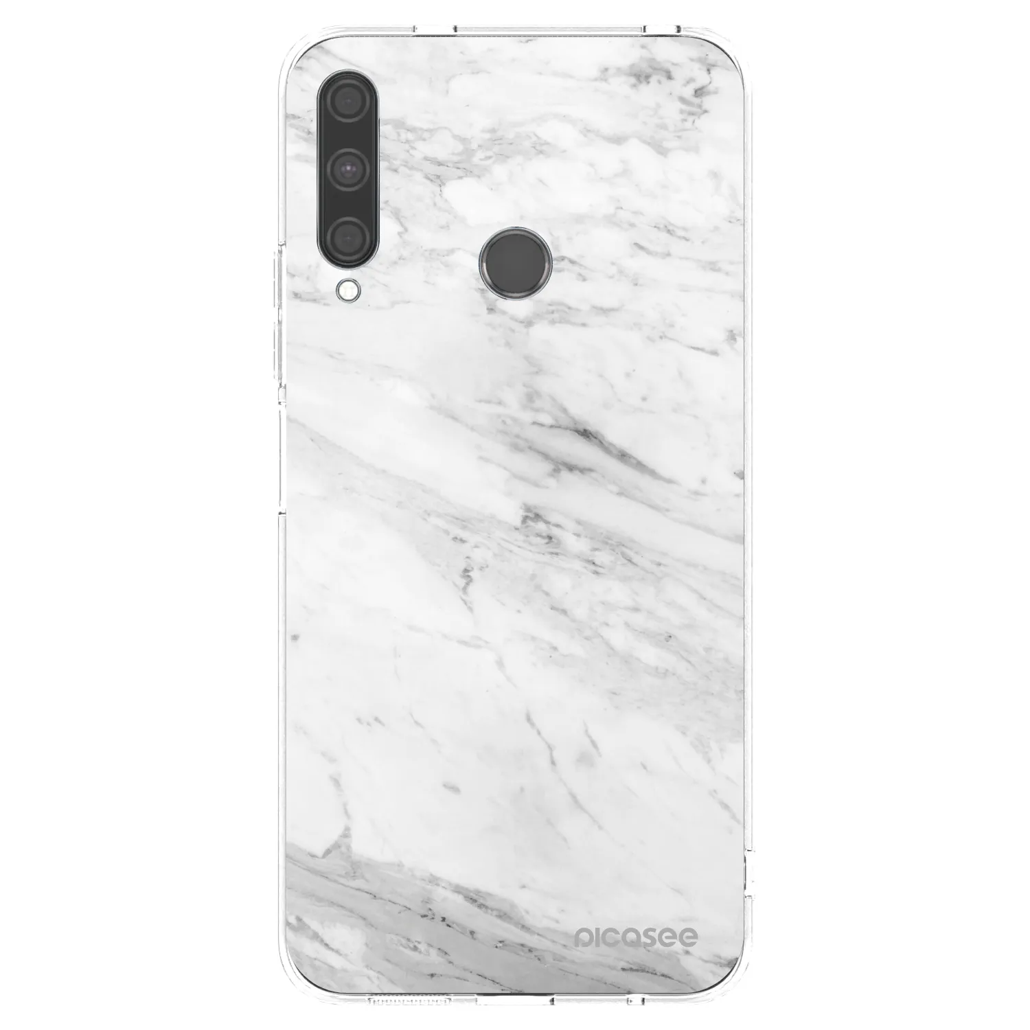 Picasee silikónový prehľadný obal pre Huawei P40 Lite E - White marble