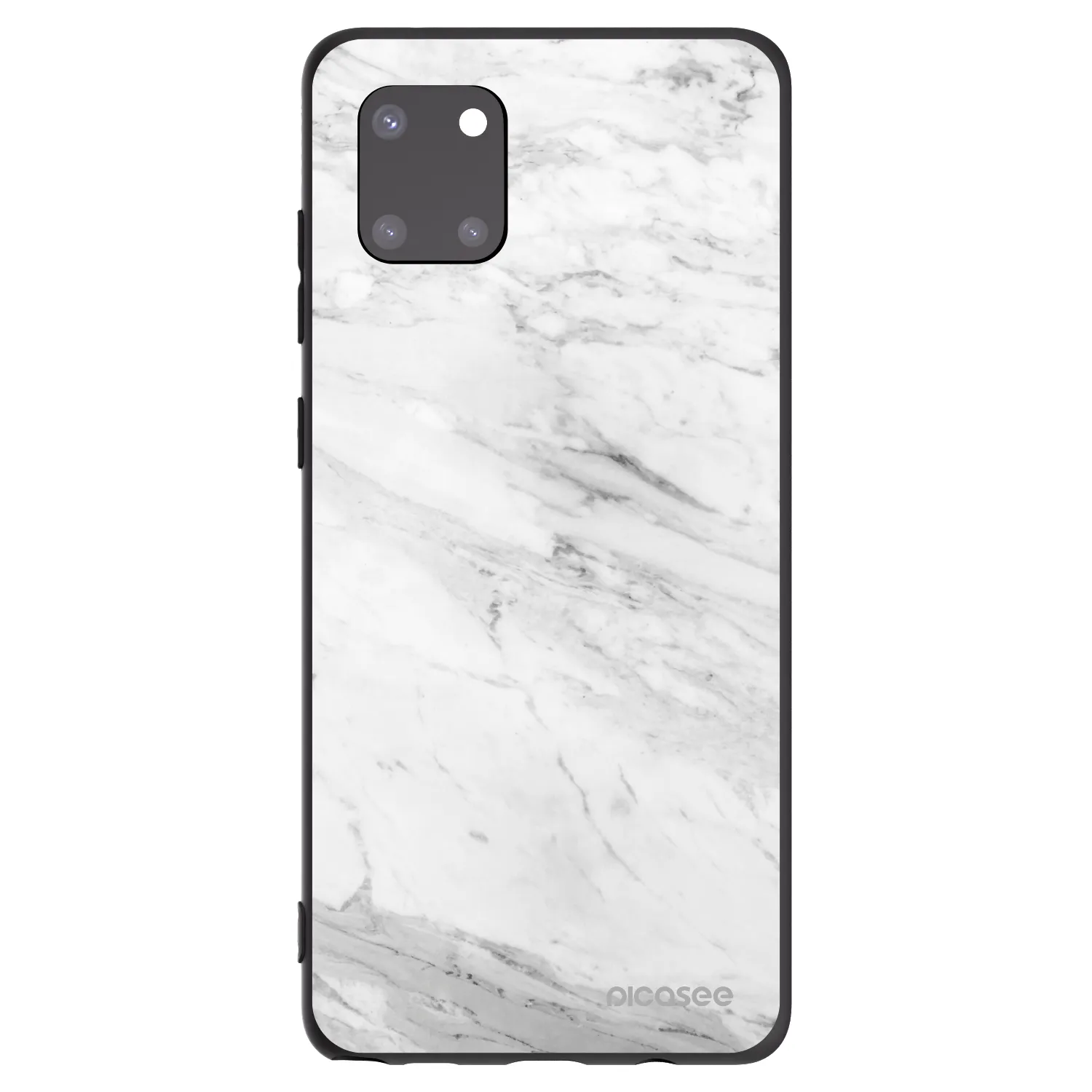 Picasee silikónový čierny obal pre Samsung Galaxy Note 10 Lite N770F - White marble