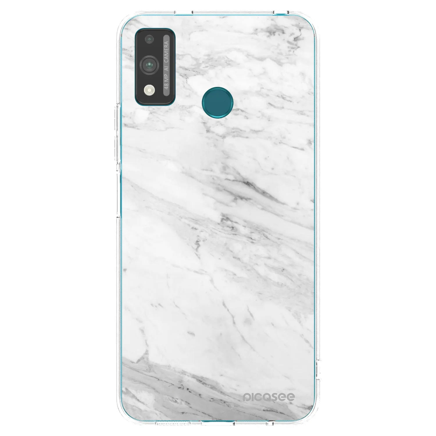 Picasee silikónový prehľadný obal pre Honor 9X Lite - White marble