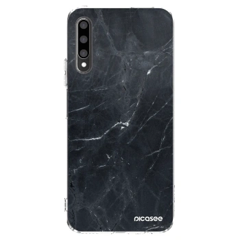 Picasee silikónový prehľadný obal pre Honor 9X Pro - Black marble