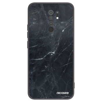 Picasee silikónový čierny obal pre Xiaomi Redmi 9 - Black marble