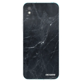 Picasee silikónový čierny obal pre Xiaomi Redmi 9A - Black marble