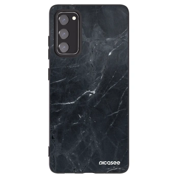 Picasee silikónový čierny obal pre Samsung Galaxy S20 FE - Black marble