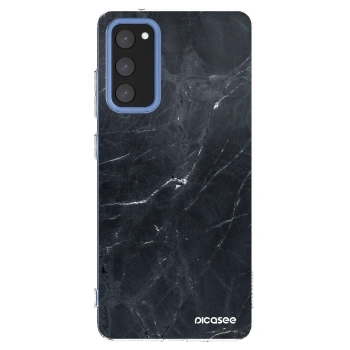 Picasee silikónový prehľadný obal pre Samsung Galaxy S20 FE - Black marble