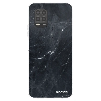 Picasee silikónový prehľadný obal pre Xiaomi Mi 10 Lite - Black marble