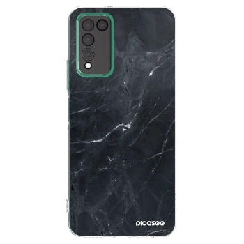 Picasee silikónový prehľadný obal pre Honor 10X Lite - Black marble