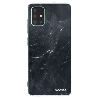Picasee silikónový prehľadný obal pre Samsung Galaxy M51 M515F - Black marble