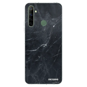 Picasee silikónový prehľadný obal pre Realme 6i - Black marble