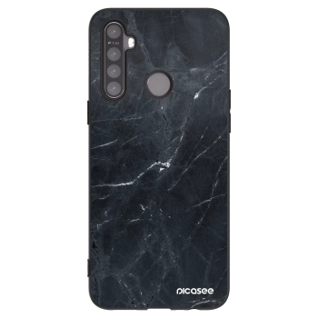 Picasee silikónový čierny obal pre Realme 6i - Black marble