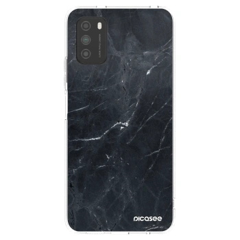 Picasee silikónový prehľadný obal pre Xiaomi Poco M3 - Black marble