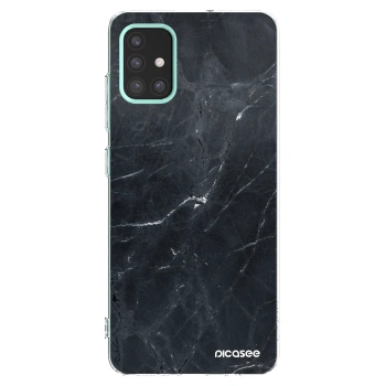 Picasee silikónový prehľadný obal pre Samsung Galaxy M31s - Black marble
