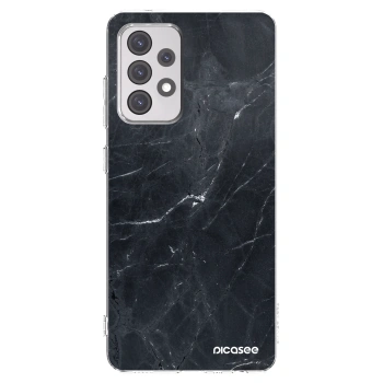 Picasee silikónový prehľadný obal pre Samsung Galaxy A52 5G A525F - Black marble