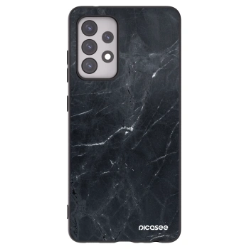 Picasee silikónový čierny obal pre Samsung Galaxy A52 5G A525F - Black marble