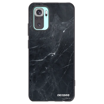 Picasee silikónový čierny obal pre Xiaomi Redmi Note 10 Pro - Black marble