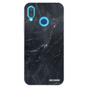 Picasee silikónový prehľadný obal pre Huawei P20 Lite - Black marble