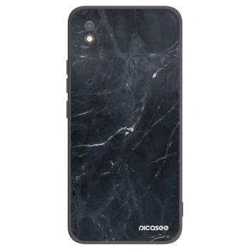Picasee silikónový čierny obal pre Xiaomi Redmi 9AT - Black marble