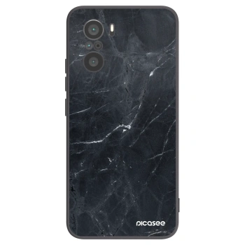 Picasee silikónový čierny obal pre Xiaomi Poco F3 - Black marble