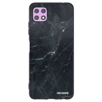 Picasee silikónový čierny obal pre Samsung Galaxy A22 A226B 5G - Black marble