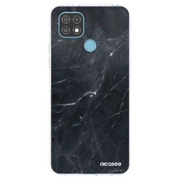 Picasee silikónový prehľadný obal pre Realme C21 - Black marble