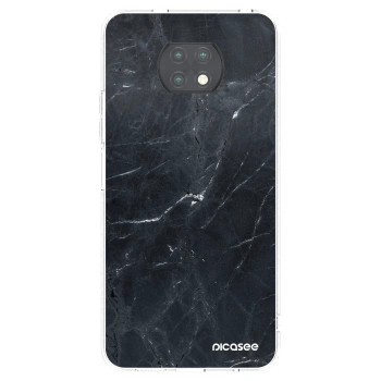 Picasee silikónový prehľadný obal pre Xiaomi Redmi Note 9T - Black marble