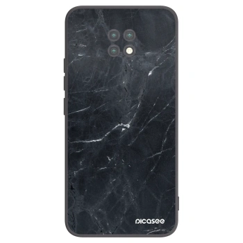 Picasee silikónový čierny obal pre Xiaomi Redmi Note 9T - Black marble