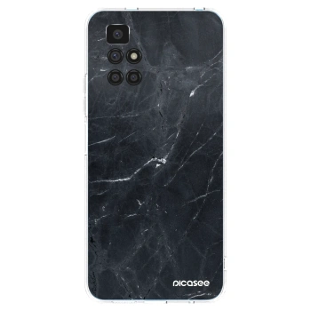 Picasee silikónový prehľadný obal pre Xiaomi Redmi 10 - Black marble