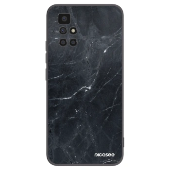 Picasee silikónový čierny obal pre Xiaomi Redmi 10 - Black marble