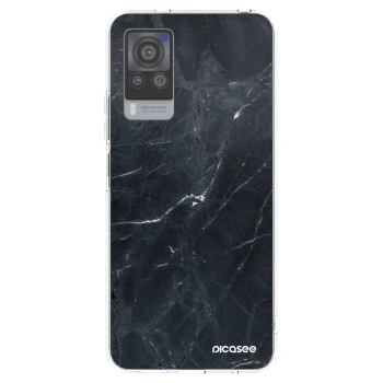 Picasee silikónový prehľadný obal pre Vivo X60 Pro 5G - Black marble