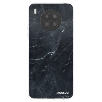 Picasee silikónový prehľadný obal pre Huawei Nova 8i - Black marble