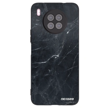 Picasee silikónový čierny obal pre Huawei Nova 8i - Black marble