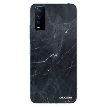 Picasee silikónový prehľadný obal pre Vivo Y11s - Black marble