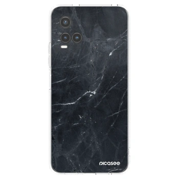 Picasee silikónový prehľadný obal pre Vivo Y33s - Black marble