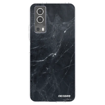 Picasee silikónový prehľadný obal pre Vivo Y72 5G - Black marble