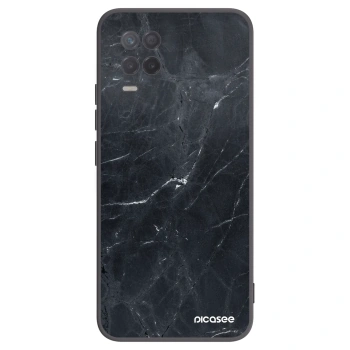 Picasee silikónový čierny obal pre Realme 8 5G - Black marble