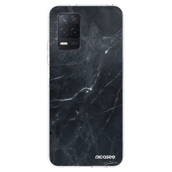 Picasee silikónový prehľadný obal pre Realme 8 5G - Black marble