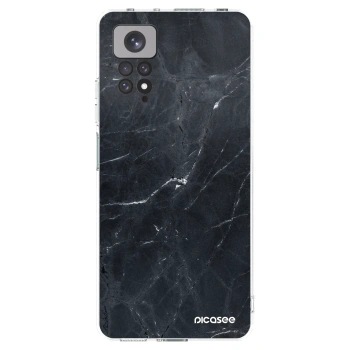 Picasee silikónový prehľadný obal pre Xiaomi Redmi Note 11S 4G - Black marble