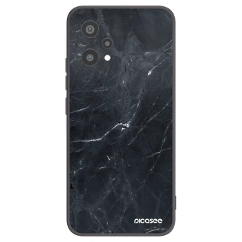 Picasee silikónový čierny obal pre Realme 9 Pro 5G - Black marble